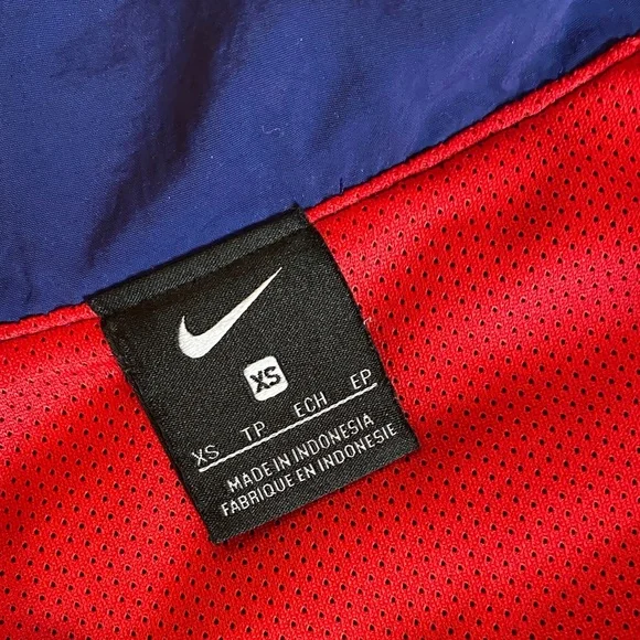 Nike Red & Navy Hooded USA Full Zip Windbreaker - Picture 2 of 10